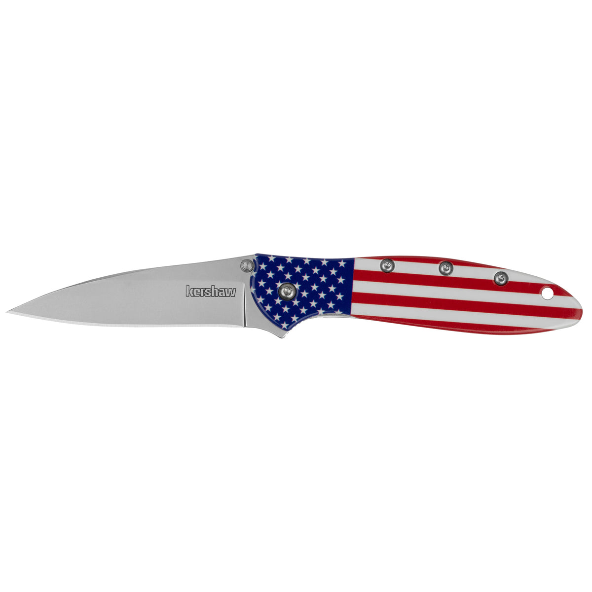 Kershaw Leek – 3" USA Flag/Silver