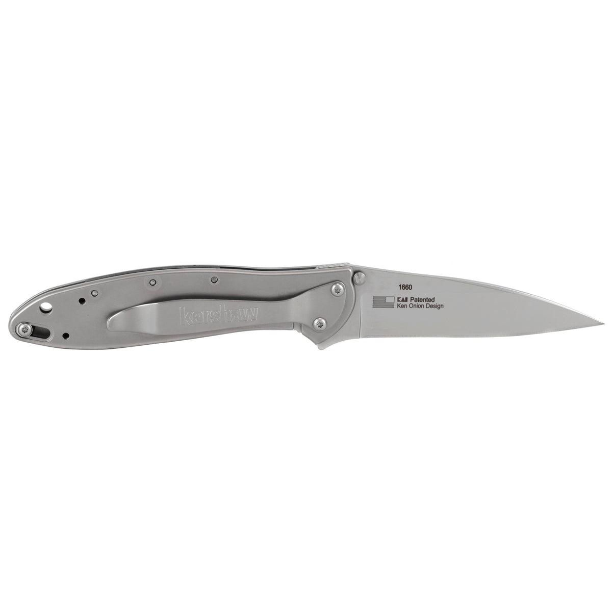 Kershaw Leek – 3" USA Flag/Silver