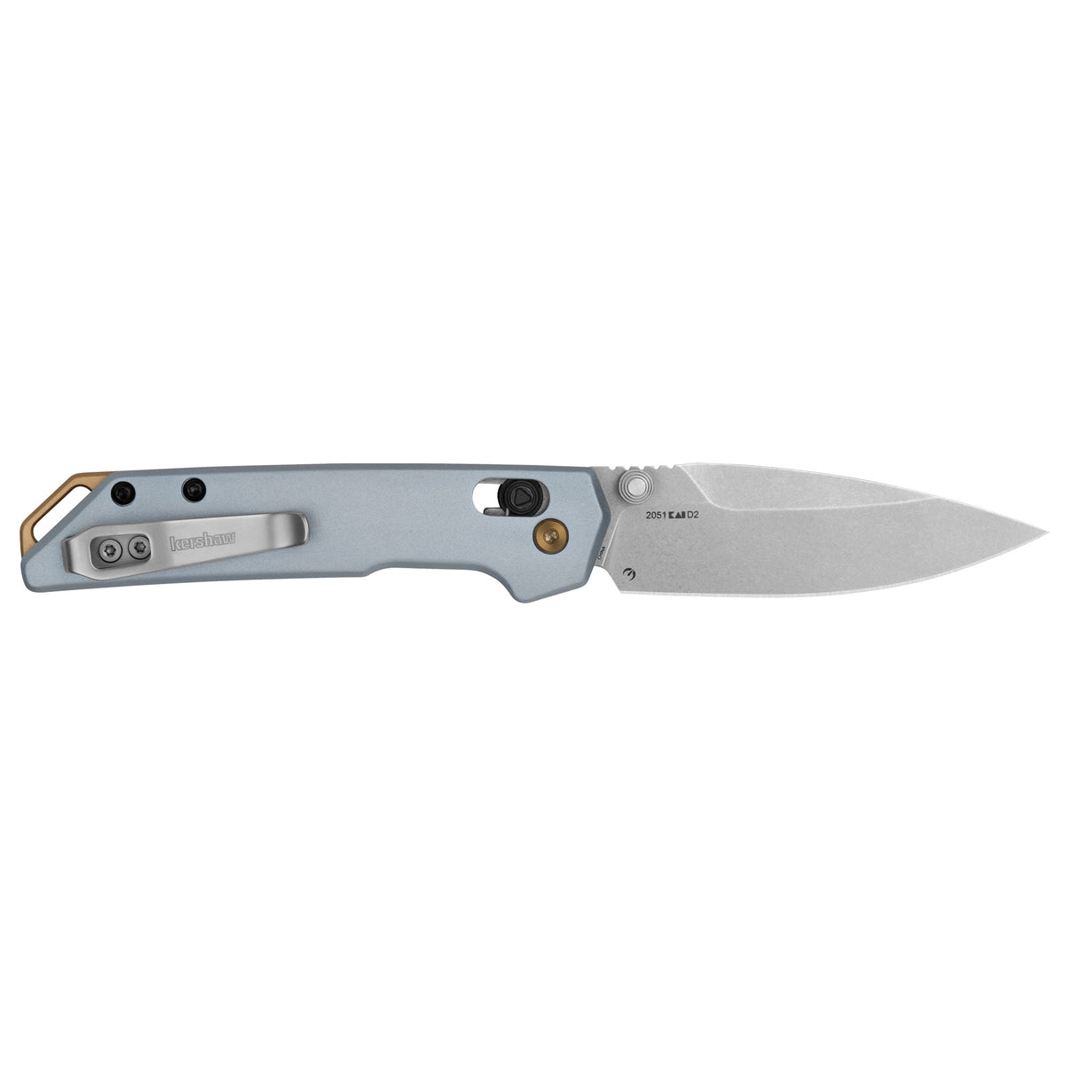 Kershaw MINI IRIDIUM – 3" Plain Edge D2 Silver