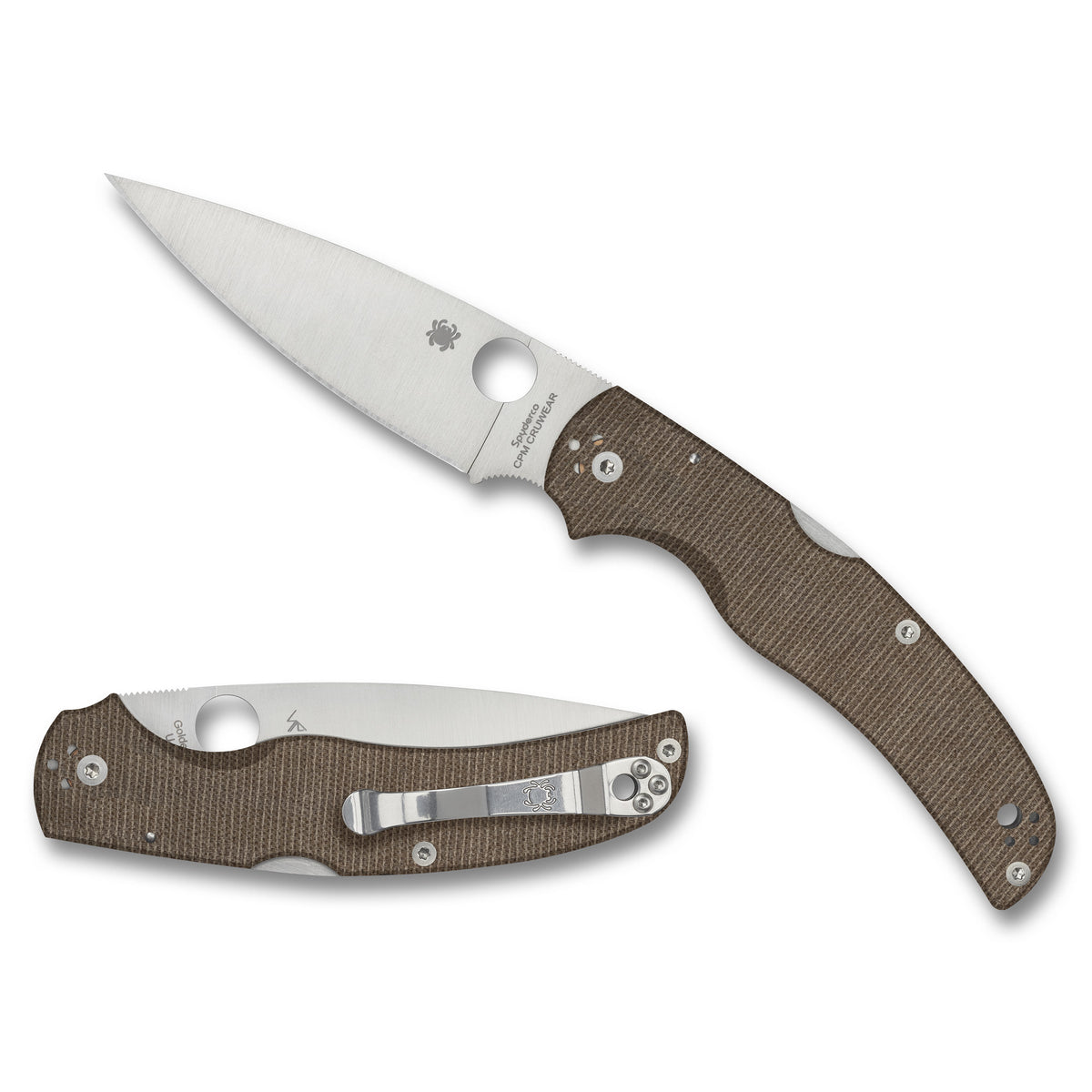 Spyderco Native Chief – 4.08" Brown Canvas Micarta