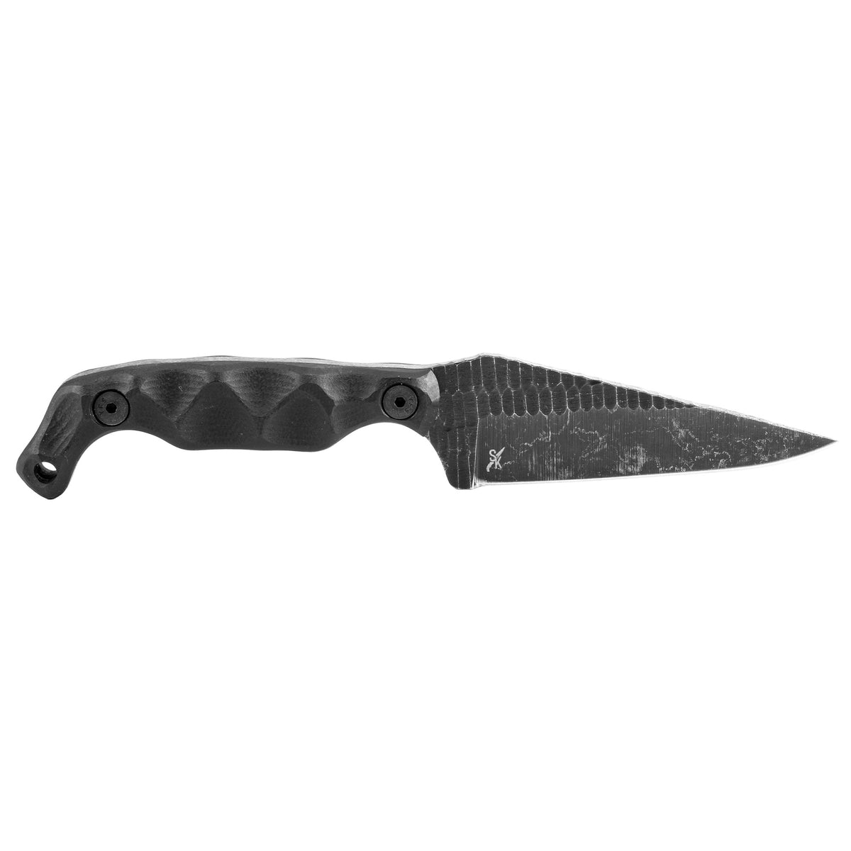 Stroup Knives BRAVO 5 – 3.5" Acid-Etched Black with Sheath