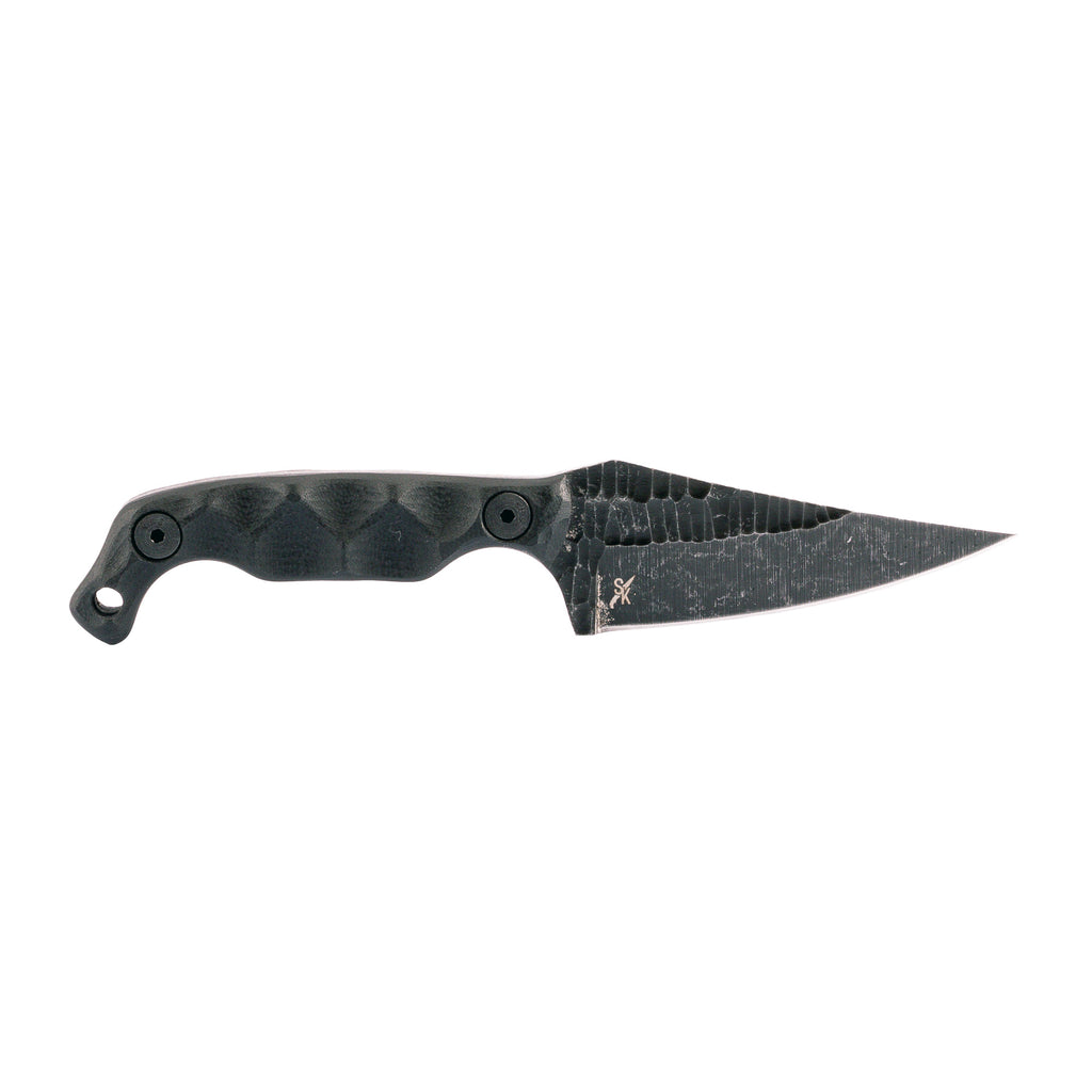 Stroup Knives Mini 1 – 3" Acid-Etched Black with Sheath