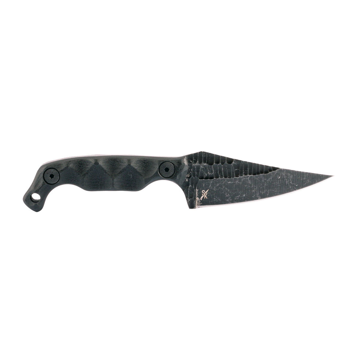 Stroup Knives Mini 1 – 3" Acid-Etched Black with Sheath