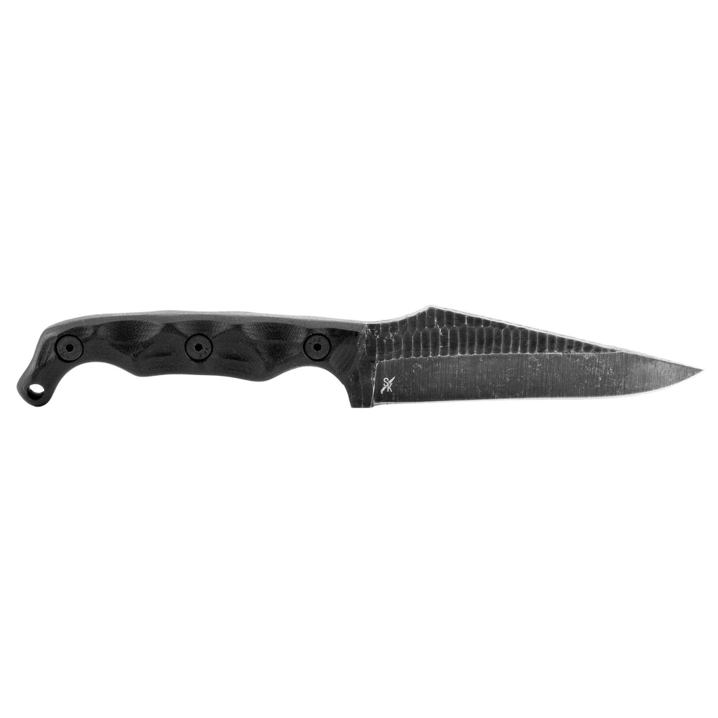 Stroup Knives TU2 – 4" Acid-Etched Black with Sheath