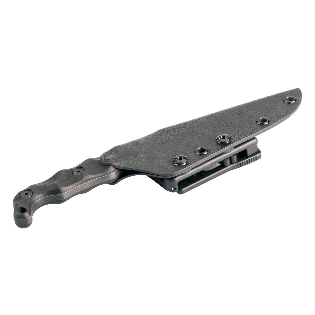Stroup Knives TU2 – 4" Acid-Etched Black with Sheath