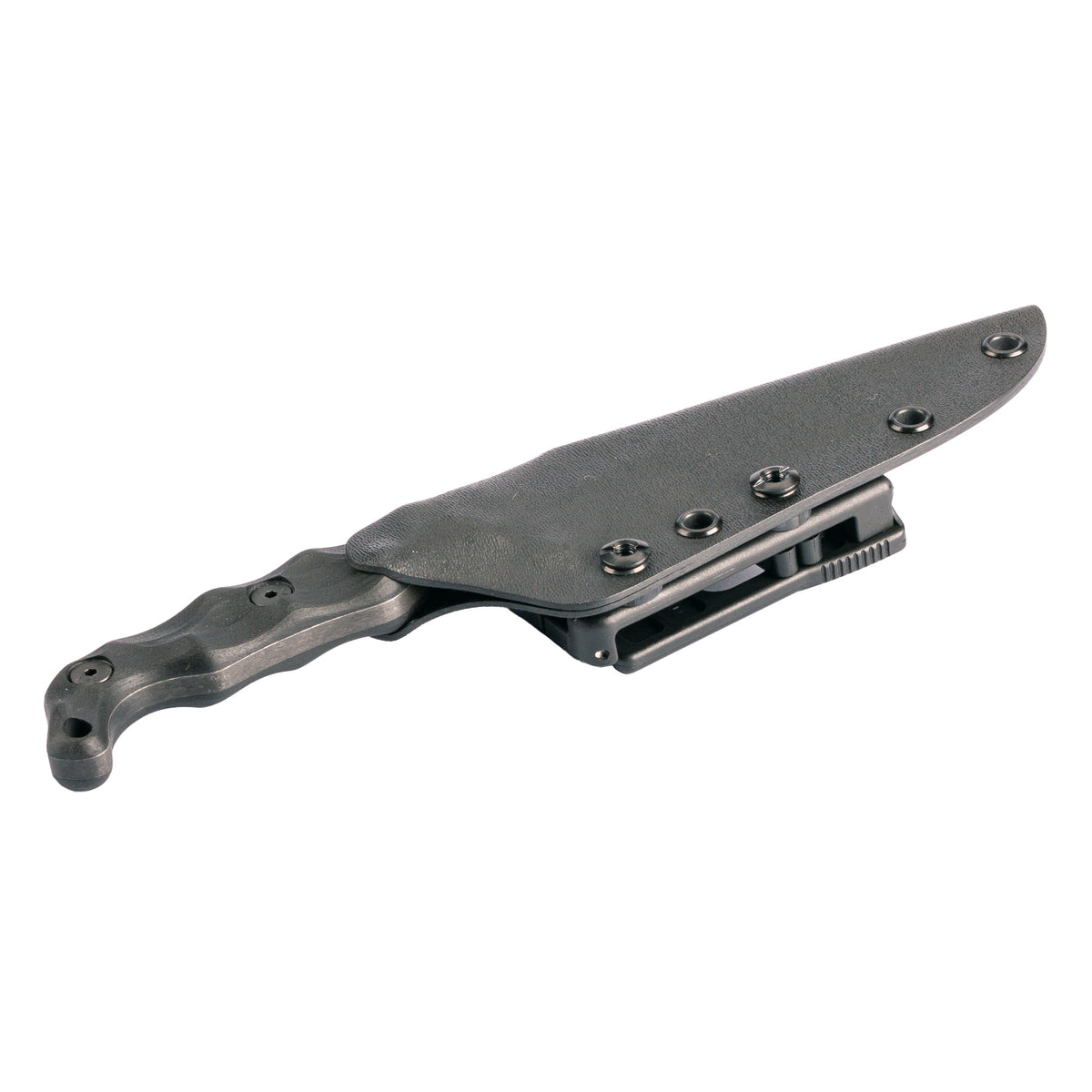 Stroup Knives TU2 – 4" Acid-Etched Black with Sheath